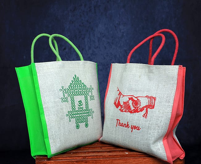 Wedding jute bag