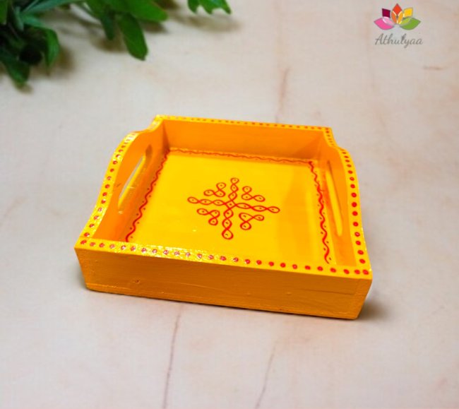 Tradition Touch Kolam Wooden Tray
