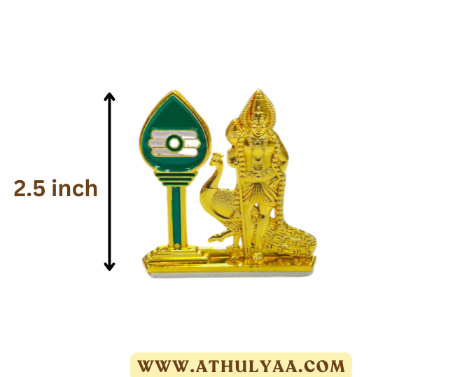 Murugan with Meenakari Vel and Peacock